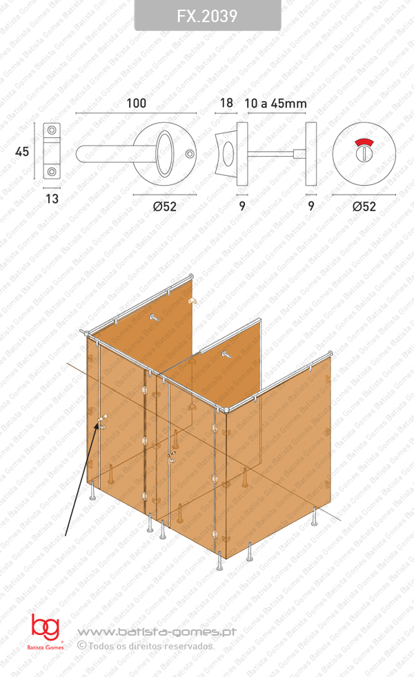 Fecho WC com indicador